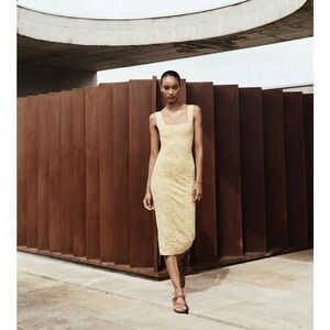 NWT Zara Elegant Butter Yellow Dress